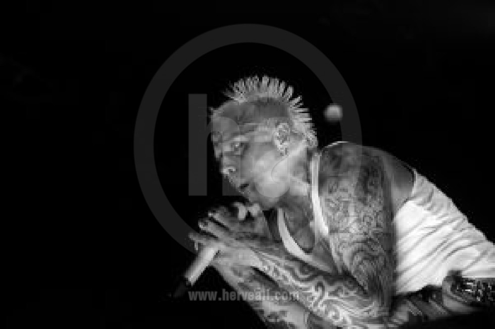 Keith Flint white & black portrait